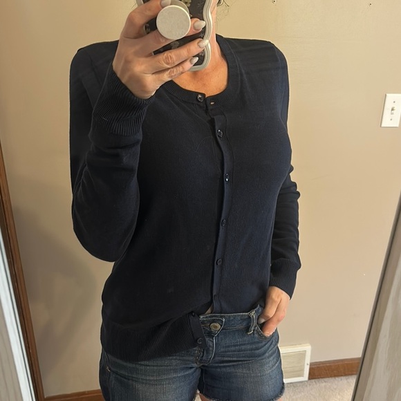 Amazon Essentials Blue Cardigan Sweater - Picture 1 of 3